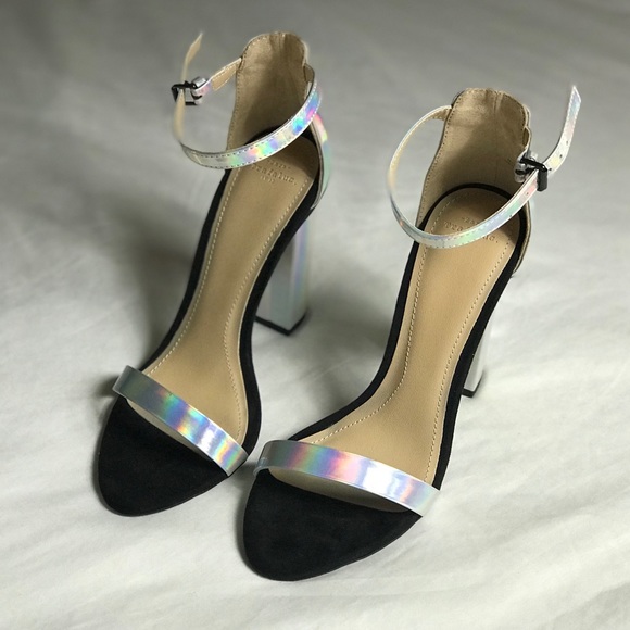 Zara - metallic silver heels - Picture 1 of 4